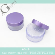 Klar Runde lose Pulver Fall/Loose Powder Container AG-LB, AGPM Kosmetikverpackungen, benutzerdefinierte Farben/Logo